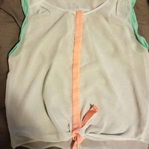 Aeo small see threw tie top!